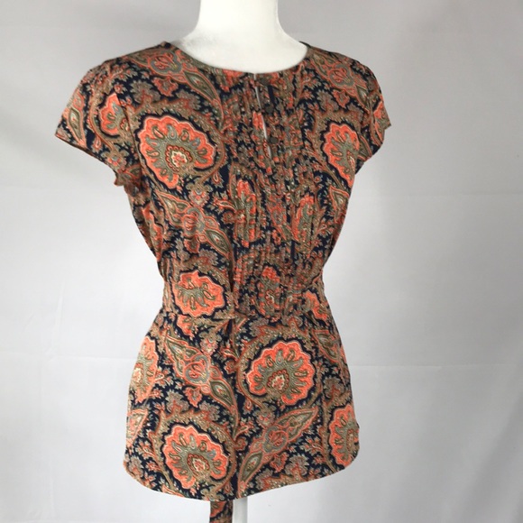 Tommy Hilfiger Tops - Tommy Hilfiger- Tie back blouse, paisley, size S